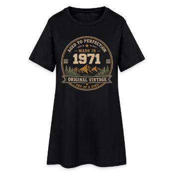 1971 Rétro 1971 Vintage 1971 Cadeau 1971 - Robe T-shirt Femme - noir - Devant