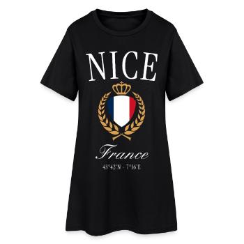 Couronne des armoiries de Nice France – Souvenir de voyage - Robe T-shirt Femme - noir - Devant