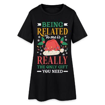 Drôle de t-shirt de Noël cadeau de Noël - Robe T-shirt Femme - noir - Devant
