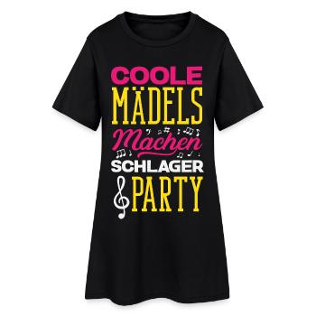Coole Mädels Machen Schlager Party Outfit - Frauen T-Shirt-Kleid - Schwarz - Vorne