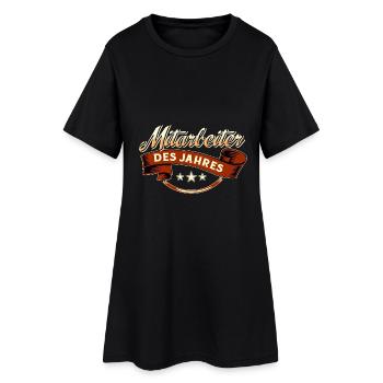 Mitarbeiter des Jahres RAHMENLOS Geschenk - Frauen T-Shirt-Kleid - Schwarz - Vorne