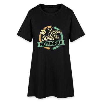 Sport Design Motorrad RAHMENLOS Geschenk Hobby - Frauen T-Shirt-Kleid - Schwarz - Vorne