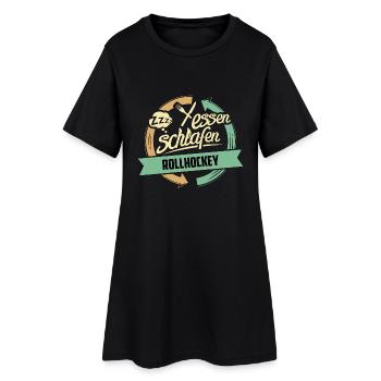 Sport Design Rollhockey RAHMENLOS Geschenk Hobby - Frauen T-Shirt-Kleid - Schwarz - Vorne