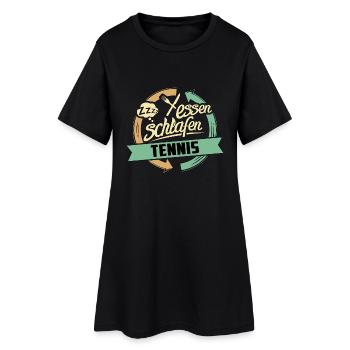 Sport Design Tennis RAHMENLOS Geschenk Hobby - Frauen T-Shirt-Kleid - Schwarz - Vorne