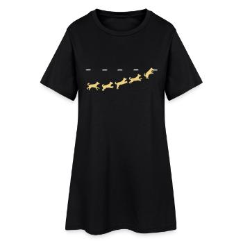 Frisbee dog - Robe T-shirt Femme - noir - Devant