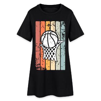 Basketball Basketballer - Frauen T-Shirt-Kleid - Schwarz - Vorne