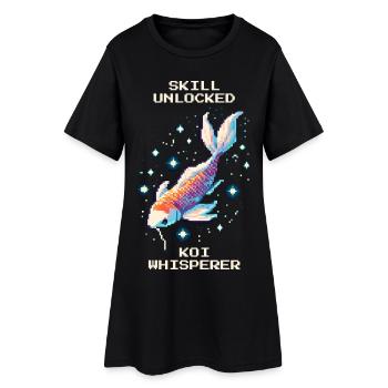 Compétence débloquée : Koi Whisperer | Étang de carpes koï - Robe T-shirt Femme - noir - Devant