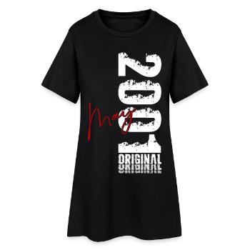 Cadeau du 25e anniversaire Original mai 2001 - Robe T-shirt Femme - noir - Devant