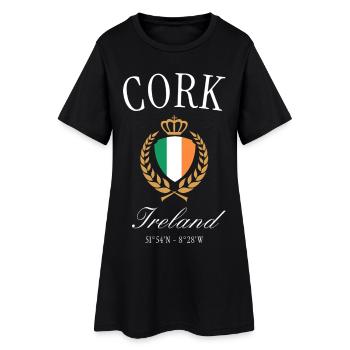 Couronne d’armoiries d’Irlande de Cork – Souvenir de voyage - Robe T-shirt Femme - noir - Devant