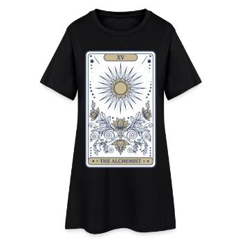 Spiritualité XV L’Alchimiste Géométrie Sacrée - Robe T-shirt Femme - noir - Devant