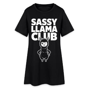 Club de Lama Sassy Lama Lama coquin - Robe T-shirt Femme - noir - Devant