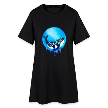Orca Wal Naturschutz Tierliebe Geschenk - Frauen T-Shirt-Kleid - Schwarz - Vorne
