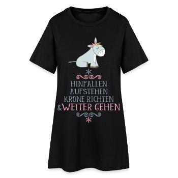 lustiger Spruch - Frauen T-Shirt-Kleid - Schwarz - Vorne