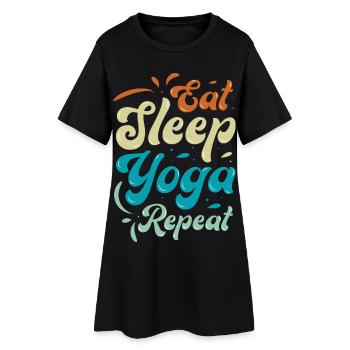 Tous les amateurs de yoga le savent - Robe T-shirt Femme - noir - Devant