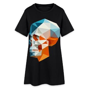Crâne - Robe T-shirt Femme - noir - Devant