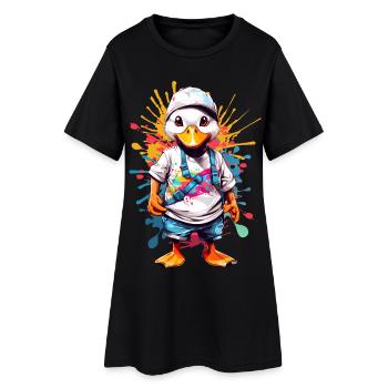 Canard cool - Robe T-shirt Femme - noir - Devant