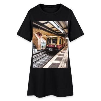 Pankow - Frauen T-Shirt-Kleid - Schwarz - Vorne