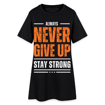 Men's T- shirt Never give up - Robe T-shirt Femme - noir - Devant