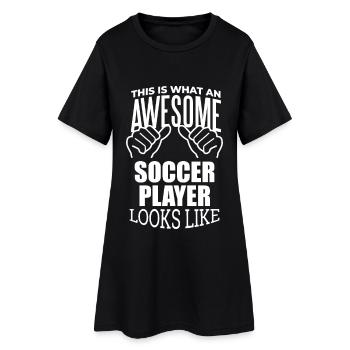 Soccer Soccer Soccer - Robe T-shirt Femme - noir - Devant