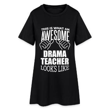 drame - Robe T-shirt Femme - noir - Devant
