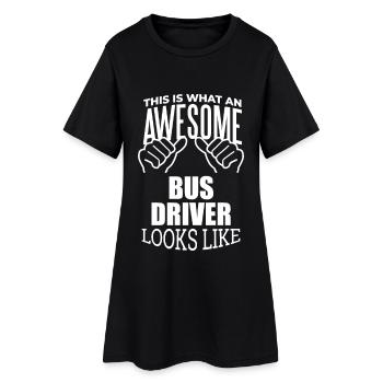 chauffeur de bus - Robe T-shirt Femme - noir - Devant