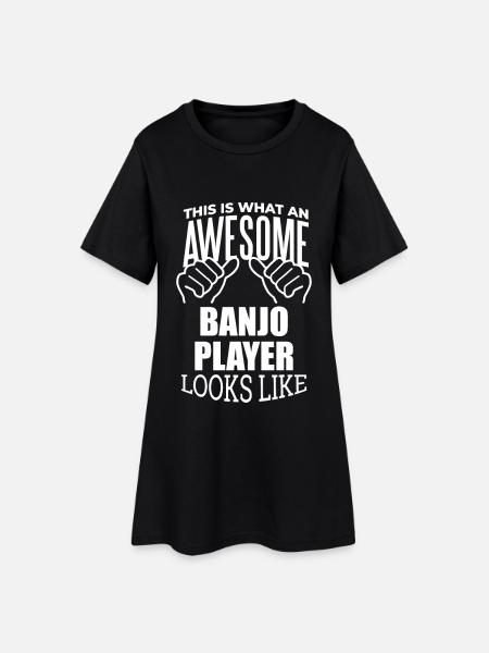Banjo Banjo Banjo - Women’s T-Shirt Dress - black