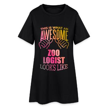 Zoologie Zoologie Zoologie - Robe T-shirt Femme - noir - Devant