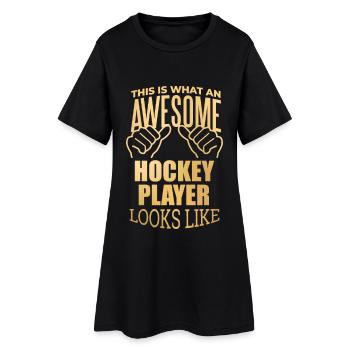 hockey - Robe T-shirt Femme - noir - Devant