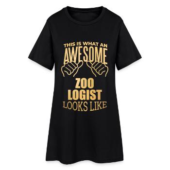 Zoologie Zoologie Zoologie - Robe T-shirt Femme - noir - Devant