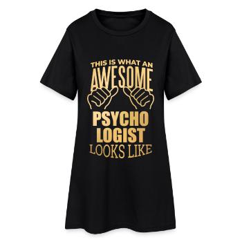 psychologie - Robe T-shirt Femme - noir - Devant