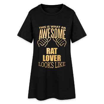 rat - Robe T-shirt Femme - noir - Devant