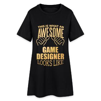 Concepteur de jeux - Robe T-shirt Femme - noir - Devant