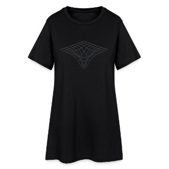 Relativity Geometry – Space-Time Curvature Physics - Women’s T-Shirt Dress - black - Front
