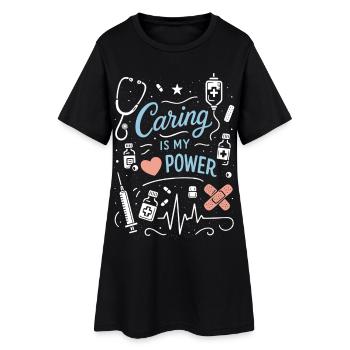 Pflege Beruf Prendre soin est mon pouvoir - Robe T-shirt Femme - noir - Devant