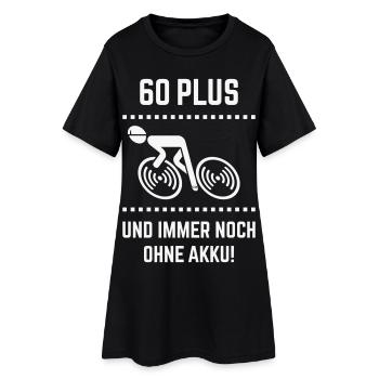 60 Plus – Still Without a Battery! Bicycle Road Bike W - Women’s T-Shirt Dress - black - Front