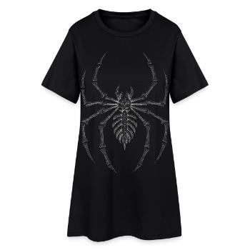 Squelette Gothique Spider Années 90 - Robe T-shirt Femme - noir - Devant