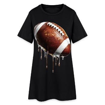 Football - Frauen T-Shirt-Kleid - Schwarz - Vorne