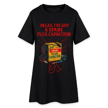 T-shirt mystérieux Flux Capacitor Retro Tech Alternat - Robe T-shirt Femme - noir - Devant