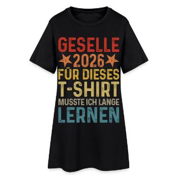 T-shirt Journeyman 2026 indiquant le cadeau d’apprentissage long - Robe T-shirt Femme - noir - Devant