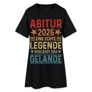 Abitur 2026 A legend leaves the grounds Abi - Women’s T-Shirt Dress - black - Front