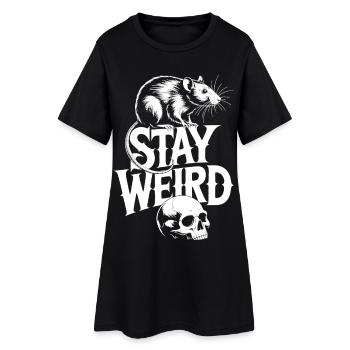 Reste Rat bizarre - Robe T-shirt Femme - noir - Devant