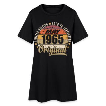 Design Vintage Mai 1965 Édition Limitée Mai 1965 - Robe T-shirt Femme - noir - Devant