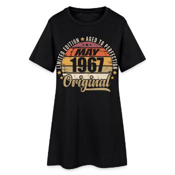 Design Vintage Mai 1967 Édition Limitée Mai 1967 - Robe T-shirt Femme - noir - Devant