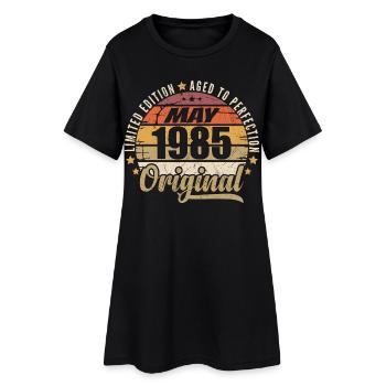 Design Vintage Mai 1985 Édition Limitée Mai 1985 - Robe T-shirt Femme - noir - Devant