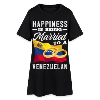 Venezuela Flagge Stolz & Heimat Venezuela - Frauen T-Shirt-Kleid - Schwarz - Vorne