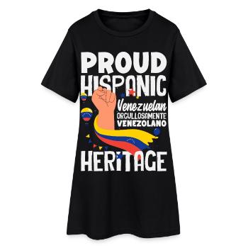 Venezuela Flagge Stolz & Heimat Venezuela - Frauen T-Shirt-Kleid - Schwarz - Vorne