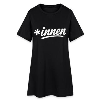 Inklusionsstern *innen Script - Frauen T-Shirt-Kleid - Schwarz - Vorne