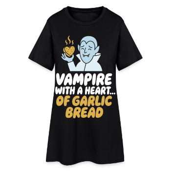 Vampire au cœur d’ail - Robe T-shirt Femme - noir - Devant