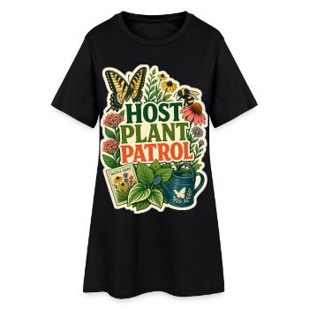 PATROUILLE DES PLANTES HÔTES Plantes - Robe T-shirt Femme - noir - Devant