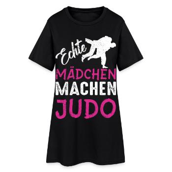 Echte Mädchen Machen Judo - Frauen T-Shirt-Kleid - Schwarz - Vorne